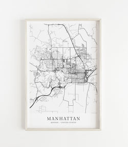 Manhattan Kansas Stadtkarte