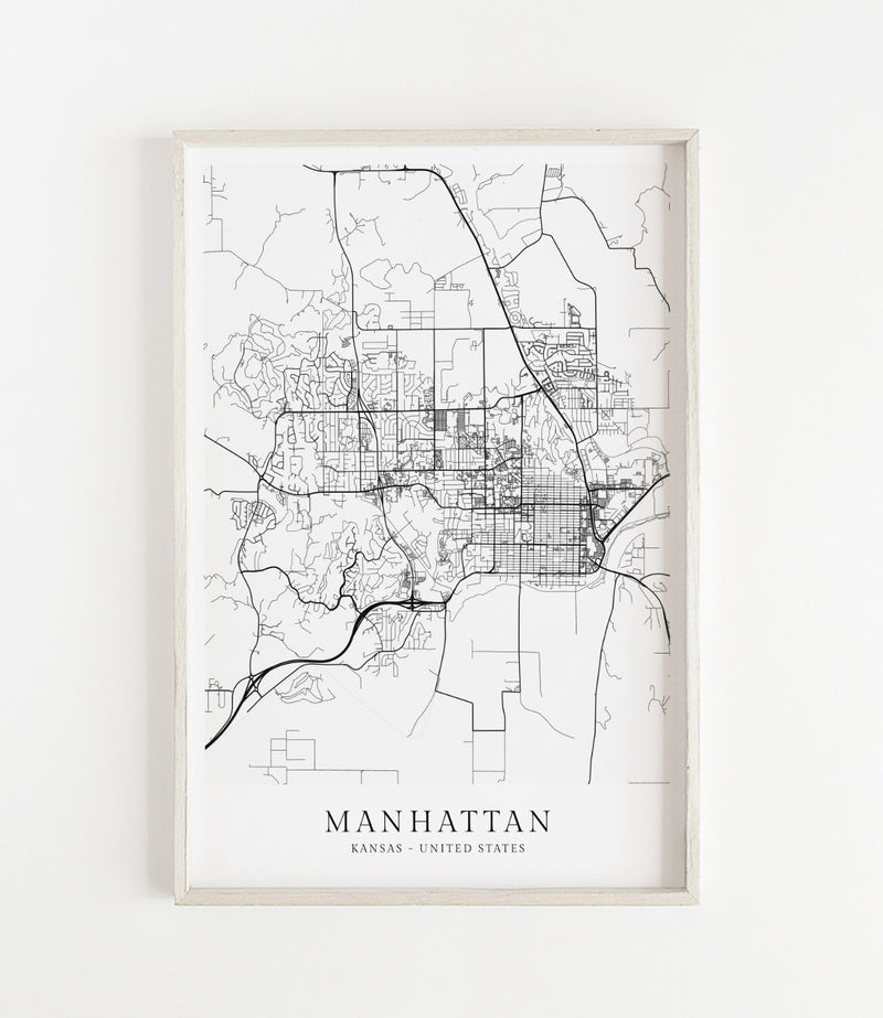 Manhattan Kansas Stadtkarte