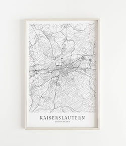 Kaiserslautern Stadtkarte Poster
