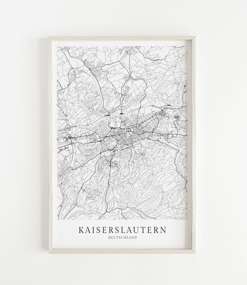 Kaiserslautern Stadtkarte Poster