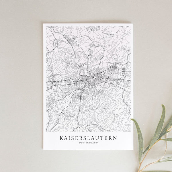 Kaiserslautern Stadtkarte Poster