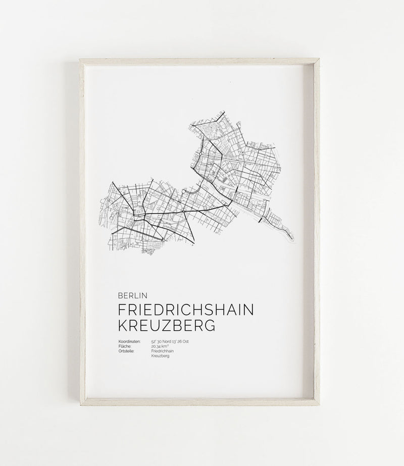Berlin Friedrichshain Kreuzberg Stadtkarte