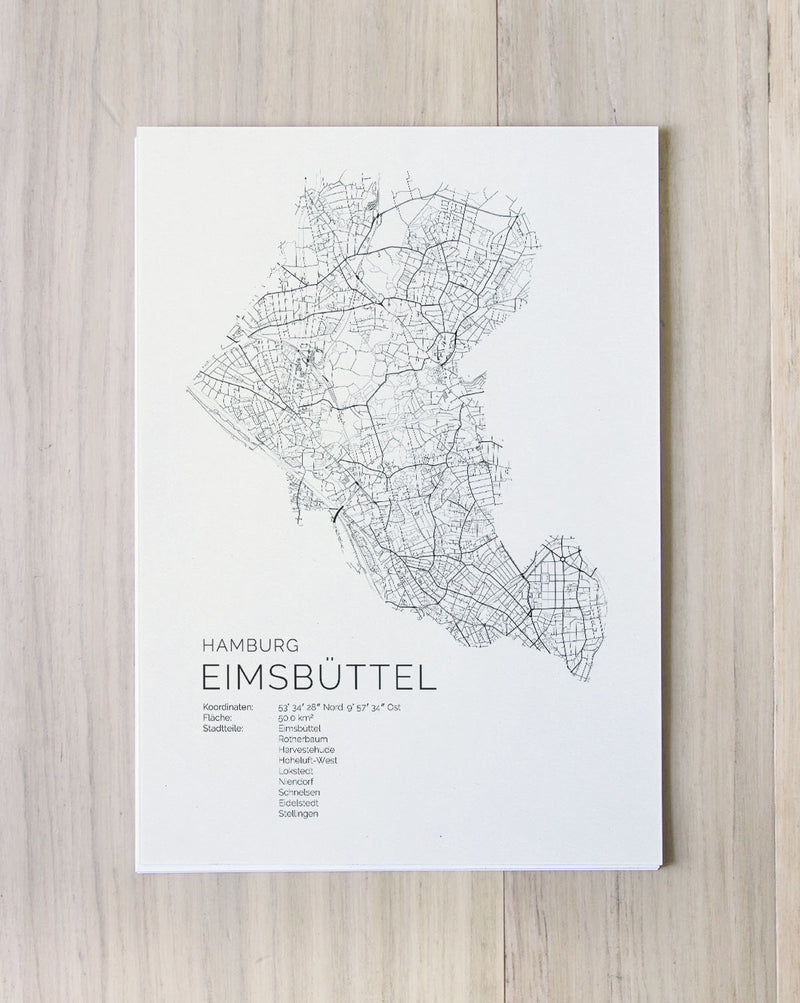 Hamburg Eimsbüttel Stadtkarte