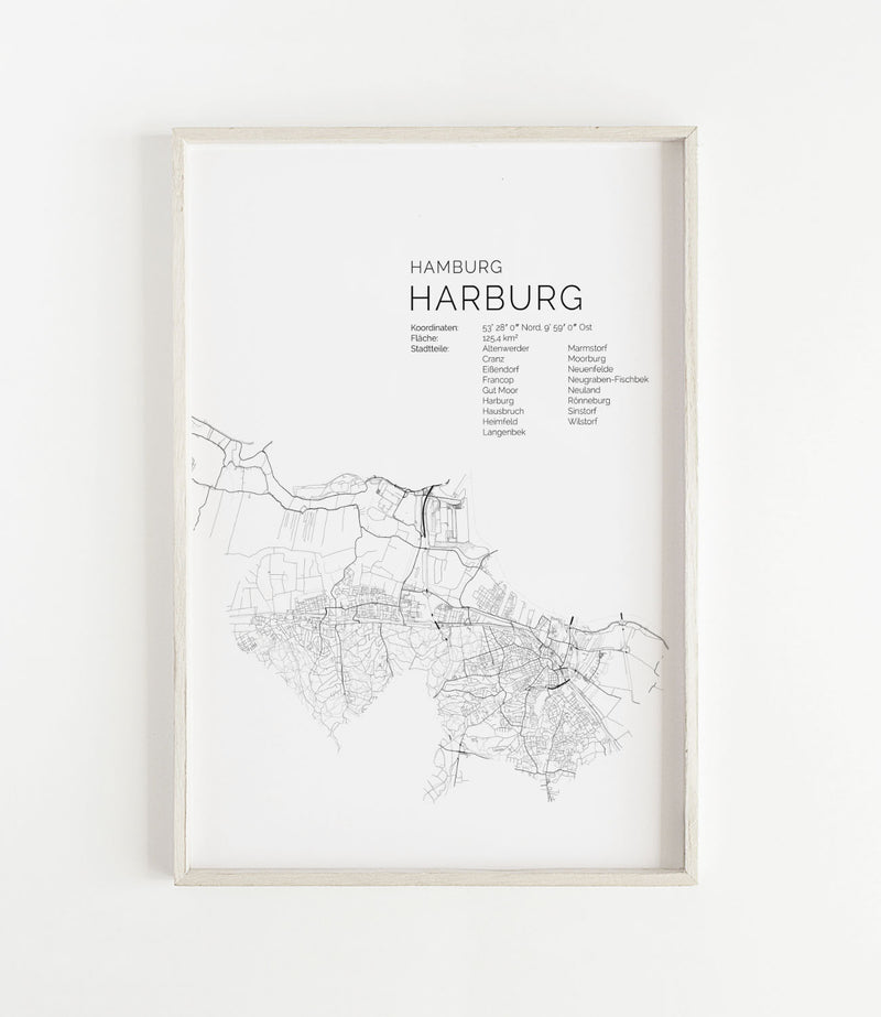 Hamburg Harburg Stadtkarte