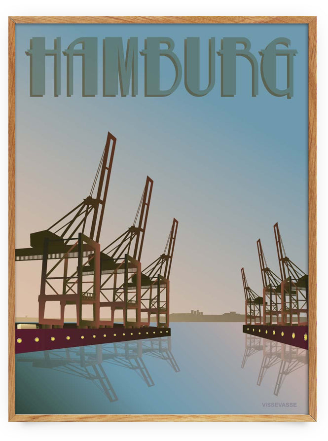 Hamburg - Kräne am Hafen