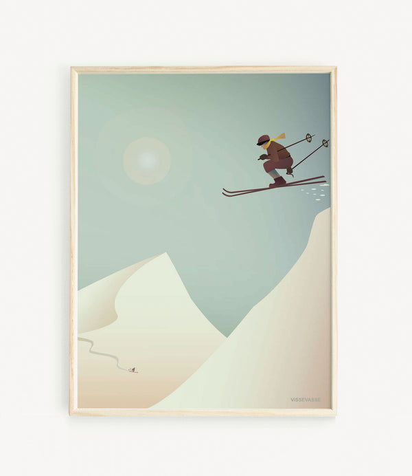 Skiing Miniposter A5