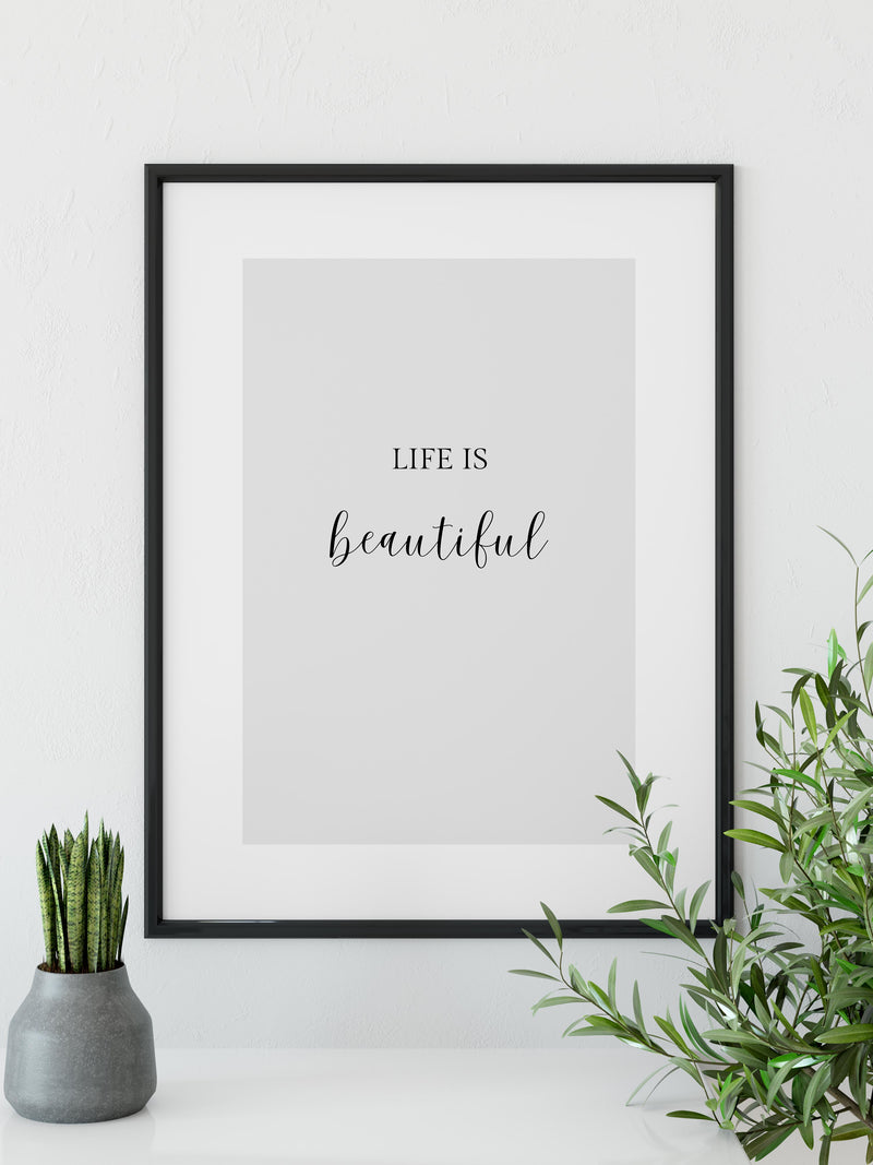 Life is beautiful Typo