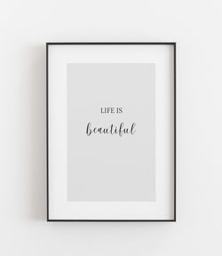 Life is beautiful Typo