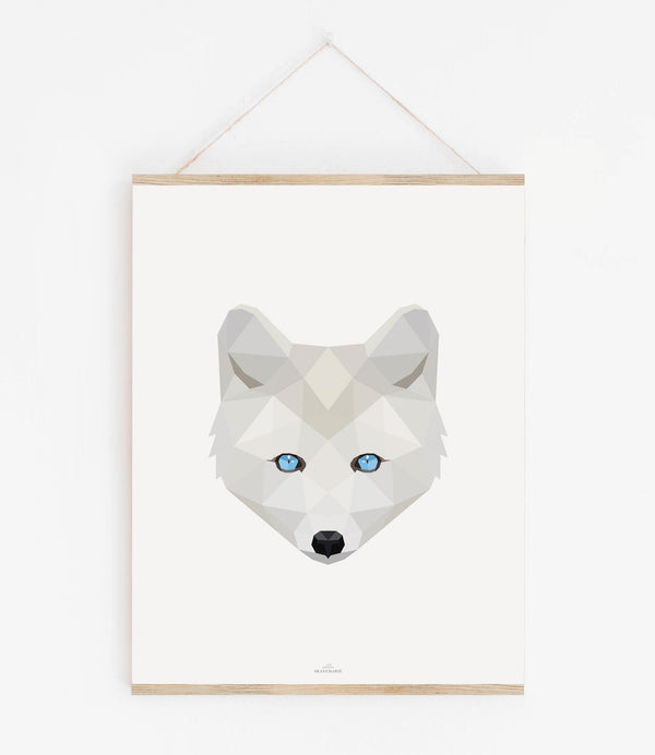 Polarfuchs weiß Poly Art